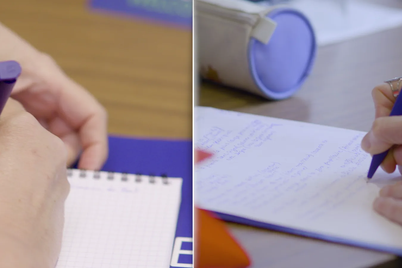 La préproduction du film : prise de notes au stylo, avant de parler de caméras